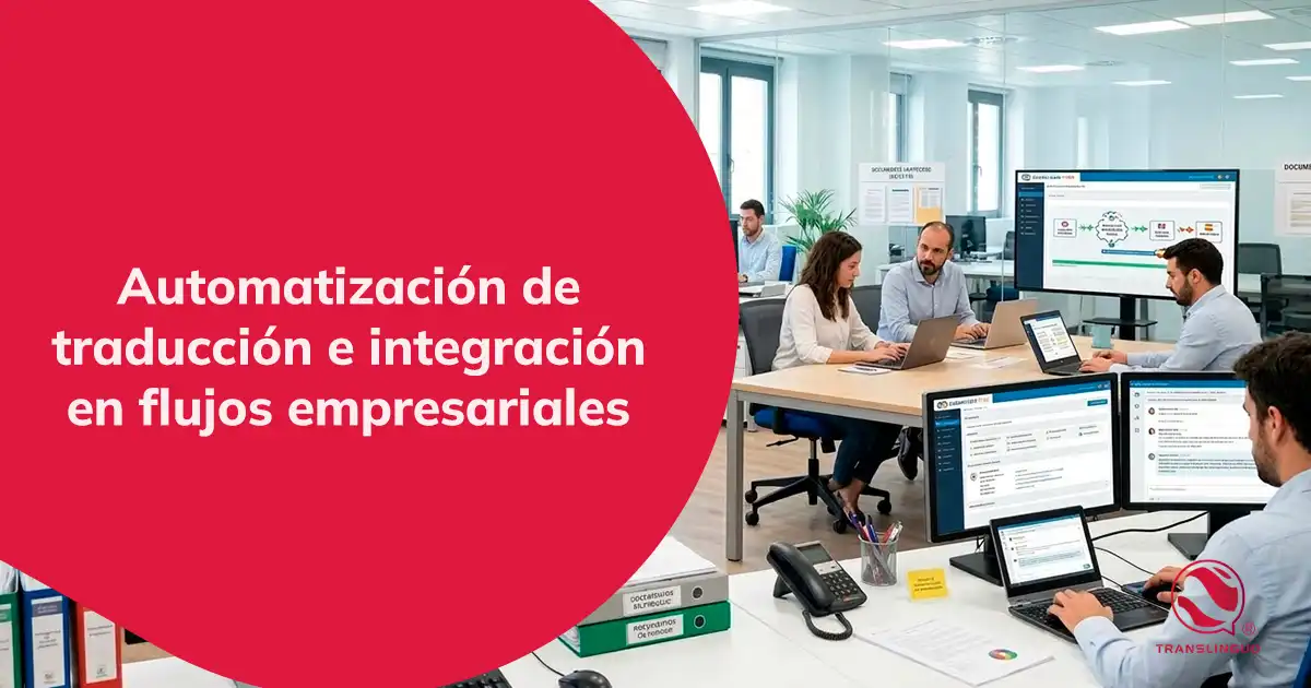 Automatización de traducción e integración en flujos empresariales