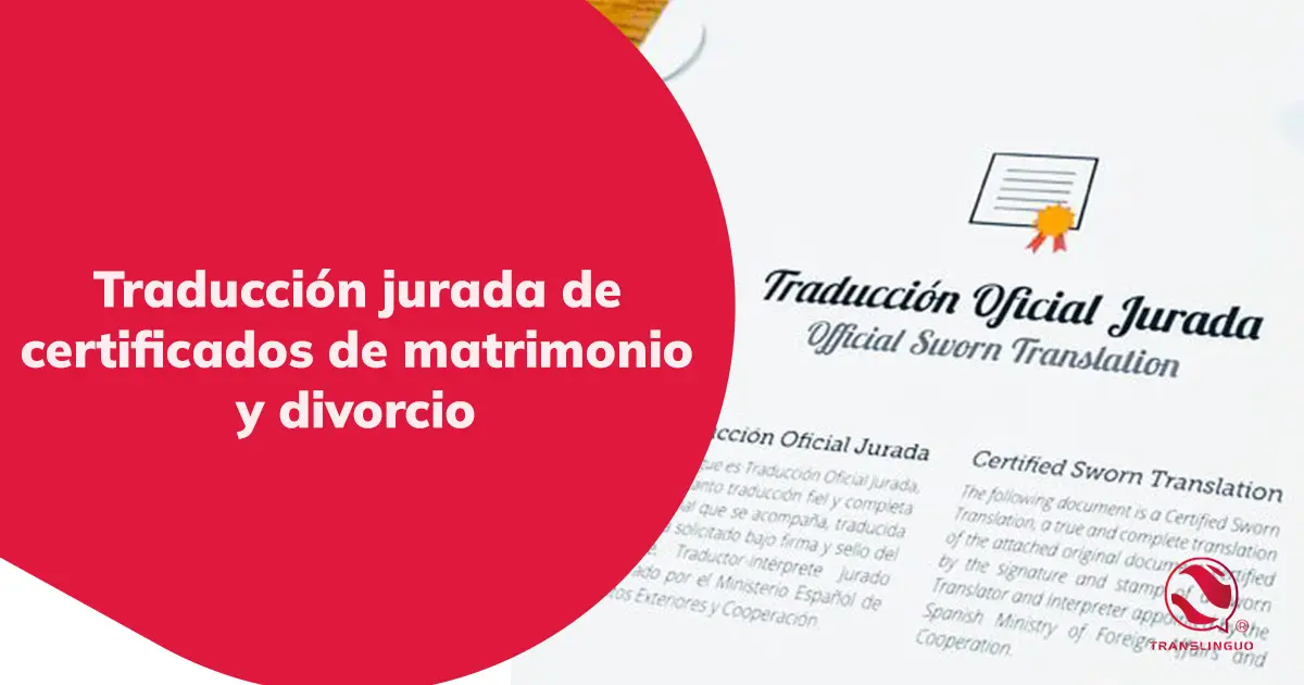 traducción jurada de certificados de matrimonio